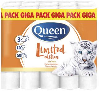 Papier toaletowy Queen, 3-warstwowy, opak. 50 rolek