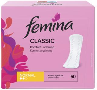 Wkładki higieniczne Femina Classic, 60 szt.