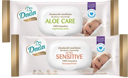 Chusteczki nawilżane Dada Extra Care, 64 szt.
