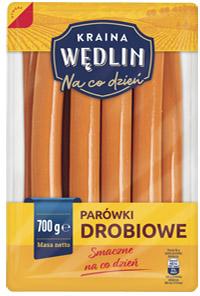 Parówki drobiowe Kraina Wędlin, 700 g