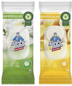 Ściereczki nawilżane zapachowe uniwersalne do czyszczenia Mr Magic, 80 szt.