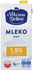Mleko UHT 1,5% Mleczna Dolina, 1 l