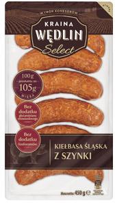 Kiełbasa śląska z szynki Kraina Wędlin Select, 450 g