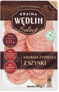 Kiełbasa żywiecka z szynki Kraina Wędlin Select, 100 g