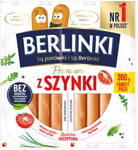 Parówki z szynki Berlinki, 360 g