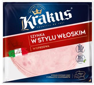 Szynka w stylu włoskim Krakus, 140 g