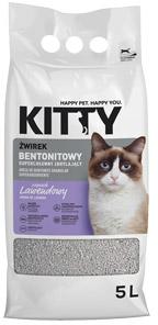 Żwirek bentonitowy Kitty o zapachu lawendowym, 5 l