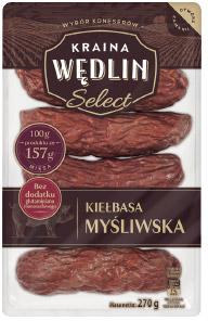 Kiełbasa Myśliwska Kraina Wędlin Select, 270 g