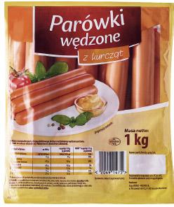 Parówki wędzone z kurcząt, 1 kg