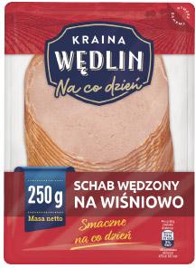 Schab wędzony na wiśniowo w plastrach Kraina Wędlin, 250 g