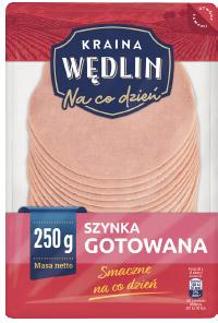 Szynka gotowana w plastrach Kraina Wędlin, 250 g