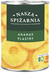 Ananas plastry w syropie Nasza Spiżarnia, 565 g/340 g