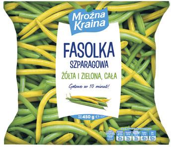 Fasolka szparagowa żółta i zielona cała Mroźna Kraina, 450 g