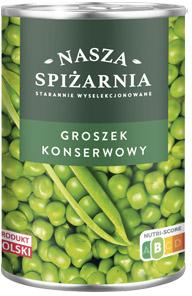 Groszek konserwowy Nasza Spiżarnia, 400 g/240 g