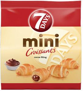 Rogaliki z nadzieniem kakaowym 7 Days mini, 185 g