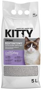 Żwirek bentonitowy Kitty o zapachu lawendowym, 5 l