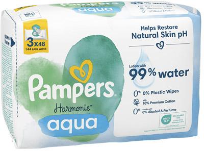 Chusteczki Pampers Aqua Harmonie, 3x48 szt.
