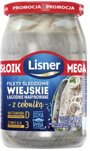 Filety śledziowe wiejskie XXL Lisner, 900 g/567 g