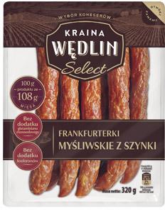 Frankfurterki myśliwskie Kraina Wędlin Select, 320 g
