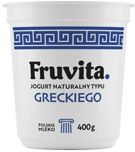Jogurt naturalny typu greckiego Fruvita, 400 g