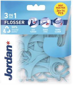 Nić dentystyczna Jordan Flosser 3in1, 36 szt.