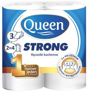 Ręczniki kuchenne Queen Strong, 2=4 rolki