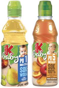 Sok 100% lub sok + woda Kubuś Baby, 300 ml
