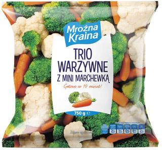 Trio warzywne z mini marchewką Mroźna Kraina, 750 g