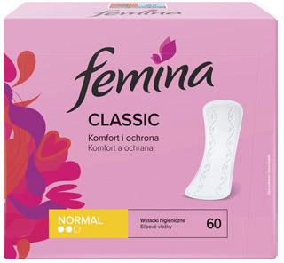 Wkładki higieniczne Femina Classic, 60 szt.