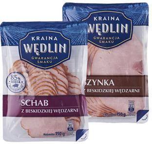 Schab lub szynka z beskidzkiej wędzarni Kraina Wędlin, 150 g
