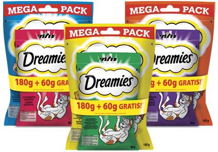 Przysmak dla kota Dreamies, 180 g + 60 g gratis
