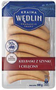 Kiełbaski z szynki i cielęciny Kraina Wędlin, 300 g