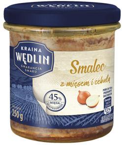 Smalec z mięsem i cebulą Kraina Wędlin, 250 g