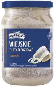 Filety śledziowe Wiejskie w oleju Marinero, 600 g/474 g