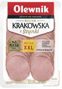 Kiełbasa sucha krakowska z szynki Olewnik, 150 g