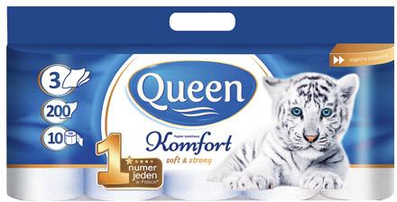 Papier toaletowy Queen Komfort, 10 rolek