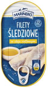 Filety śledziowe w oleju Marinero, 170 g