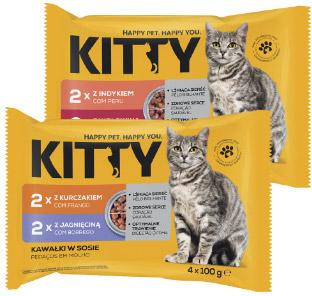 Karma dla kota w saszetkach Kitty, 4x100 g