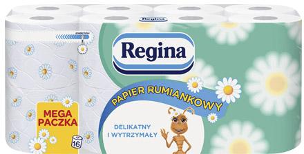 Papier toaletowy rumiankowy Regina Mega Paczka, 16 rolek