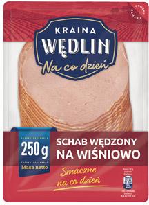 Schab wędzony na wiśniowo w plastrach Kraina Wędlin, 250 g