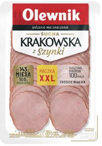 Kiełbasa sucha krakowska z szynki Olewnik, 150 g