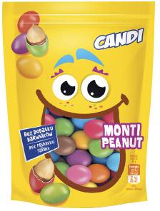 Orzeszki arachidowe w czekoladzie mlecznej i cukrowej otoczce Monti, 240 g