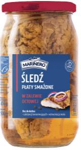 Płaty śledziowe smażone w zalewie octowej Marinero, 800 g/330 g