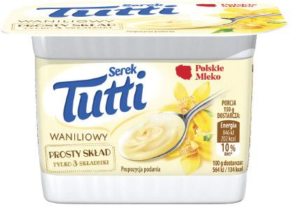 Serek waniliowy prosty skład Tutti, 150 g