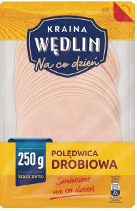 Polędwica drobiowa w plastrach Kraina Wędlin, 250 g