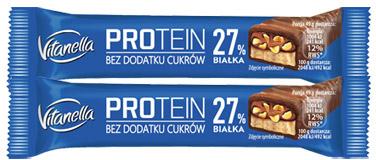 Baton proteinowy z orzechami arachidowymi Vitanella, 49 g