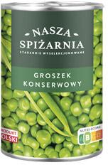 Groszek konserwowy Nasza Spiżarnia, 400 g/240 g