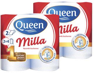 Ręczniki kuchenne Milla Queen, 2=4 rolki