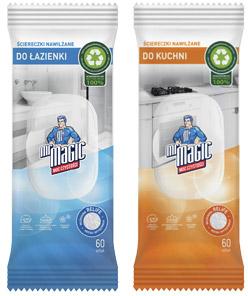 Ściereczki nawilżane do czyszczenia Mr Magic, 50/60 szt.