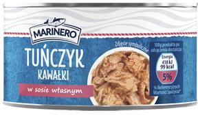 Tuńczyk kawałki w sosie własnym Marinero, 185 g/130 g